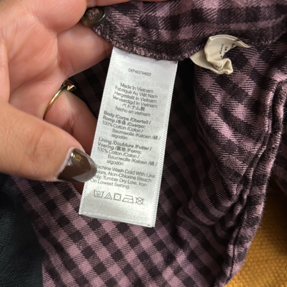 MADEWELL Shrunken Button-Up Shirt in Gingham size XL - Picture 7 of 10